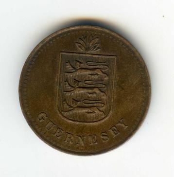 Guernsey 4 Doubles 1920 Klein deel rand iets lager PR- (XF-) beschikbaar voor biedingen
