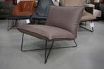 Leuke fauteuil EARL Jess design metaal leer Luxor Mouse, Huis en Inrichting, Fauteuils, Ophalen, 75 tot 100 cm, Zo goed als nieuw