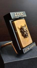 Zippo brons Zeldzame Zippo SOLID BRASS met SATYR, Verzamelen, Rookartikelen, Aanstekers en Luciferdoosjes, Ophalen of Verzenden
