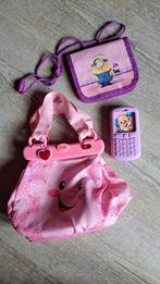 Fisher Price tasje + telefoontje + portemonnee Minion, Ophalen, Gebruikt, Met geluid