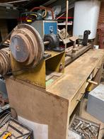 Oude houtdraaibank op multiplex werkblok ., Ophalen, Zo goed als nieuw, Houtdraaibank, 500 tot 1000 mm