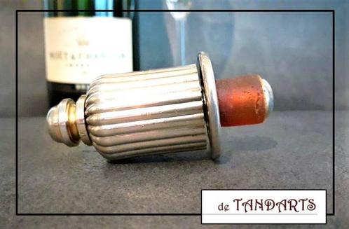 Vintage verzilverde champagne kurk, Verzamelen, Wijnen, Gebruikt, Champagne, Ophalen of Verzenden