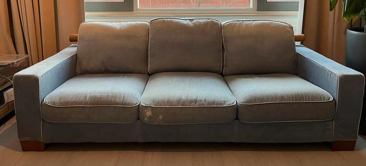 Flexform Status 3-zitsbank, Huis en Inrichting, Banken | Voetenbanken en Poefen, Gebruikt, 75 tot 100 cm, 125 cm of meer, Rechthoekig