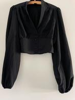 Zwarte croptop maat S, Zwart, Nieuw, Ophalen of Verzenden, Lange mouw