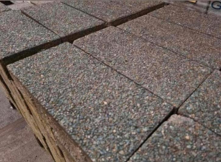 ~Goedkoop~ Betontegel 30x15x6cm geocolor antraciet s-partij, Tuin en Terras, Tegels en Klinkers, Nieuw, Terrastegels, Beton, 10 m² of meer