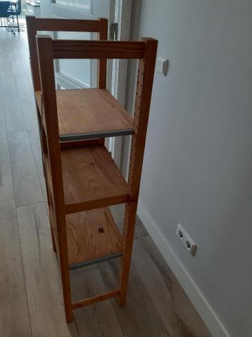 Ikea Rek, Ivar, massief grenen bestaande uit 2 delen, 2 rek - afbeelding 4