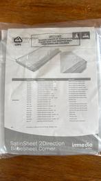 Satinsheet 2Direction base sheet corner, Eenpersoons, Verzenden, Nieuw, Wit