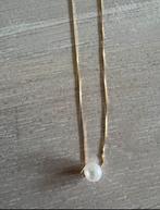 Verguld parelkettinkje ketting nieuw, Ophalen of Verzenden, Nieuw, Goud