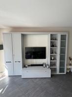 Goed uitziende zacht grijze kast, Huis en Inrichting, Kasten | Wandmeubels, Ophalen, Gebruikt, 200 cm of meer, Eikenhout