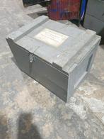 Leuke reiskisten vintage brocante met oude teksten ceder hou, Ophalen, Minder dan 50 cm, Gebruikt, 50 tot 100 cm