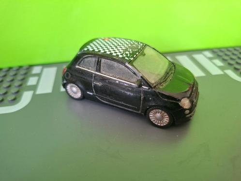 Welly - 2008 Fiat 500 [zwart] 1/43, Hobby en Vrije tijd, Modelauto's | 1:43, Gebruikt, Auto, Overige merken, Ophalen of Verzenden