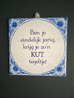 verjaardagstegeltje delfts blauwe stijl, Huis en Inrichting, Woonaccessoires | Tekstborden en Spreuken, Ophalen of Verzenden, Nieuw