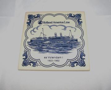 Holland America Line tegel/onderzetter met kurken onderzijde beschikbaar voor biedingen