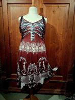 Gothic Halloween jurk bruin / rood 48/50, Kleding | Dames, Grote Maten, Ophalen of Verzenden, Nieuw, Rood, Jurk