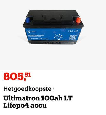 Ultimatron 100Ah LiFePO4 Accu beschikbaar voor biedingen