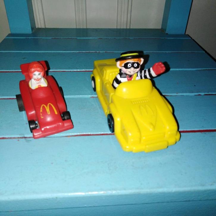 McDonald's autootjes: Ronald McDonald en Hamburglar, Verzamelen, Poppetjes en Figuurtjes, Gebruikt, Ophalen