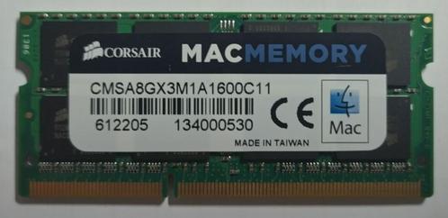 8GB Corsair Apple Mac DDR3L 1600MHz PC3-12800, Computers en Software, RAM geheugen, Gebruikt, Laptop, 8 GB, DDR3, Verzenden
