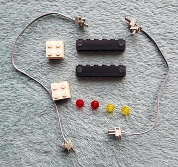 Lego trein 12 Volt locomotief verlichting blokjes Zwart.  beschikbaar voor biedingen