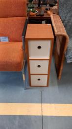 Retro Nachtkastje met 3 Lades, Ophalen, Minder dan 50 cm, Gebruikt, Kunststof