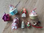 Plastic kerstballen figuren en 1 hout paardje en keramiek po, Diversen, Kerst, Ophalen of Verzenden, Zo goed als nieuw