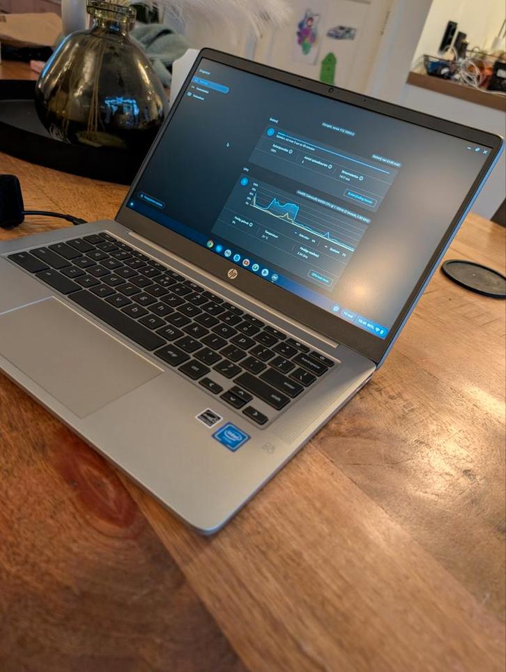 HP Chromebook 14a -na0221nd ZGAN, Computers en Software, Chromebooks, Zo goed als nieuw, 14 inch, 4 GB of minder, 64 GB, Qwerty