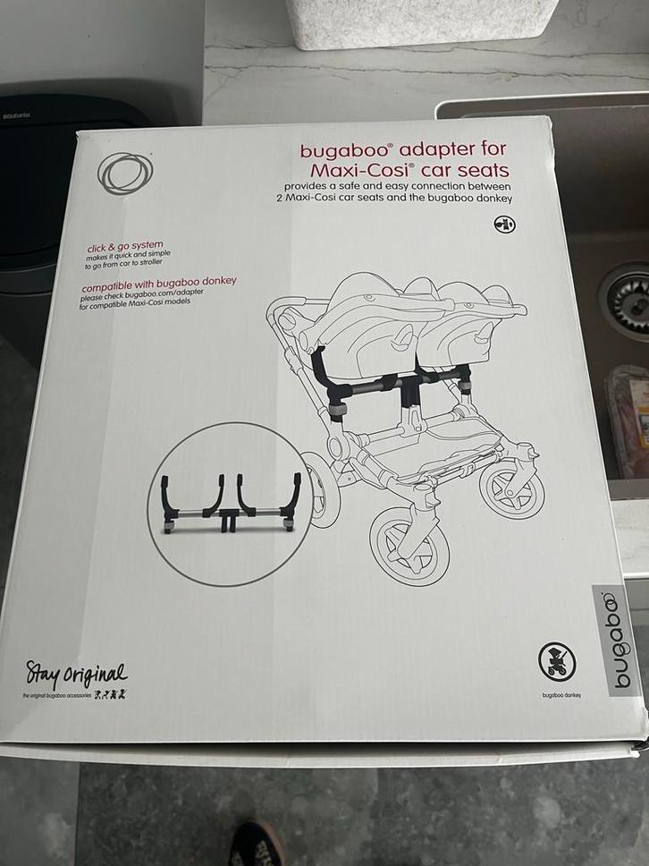Bugaboo Donkey Twin Maxi-Cosi Adapter, Kinderen en Baby's, Kinderwagens en Combinaties, Zo goed als nieuw, Ophalen