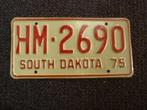 Kentekenplaat licenseplate South Dakota 1975 USA, Auto's, Gebruikt, Ophalen of Verzenden