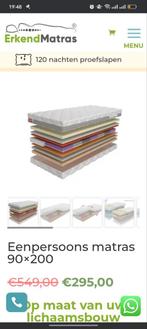 Eenpersoonsmatras 90x200 - Zo goed als nieuw!, 90 cm, Eenpersoons, Ophalen of Verzenden, Zo goed als nieuw