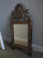 antieke FRANSE BRUIDSSPIEGEL met KUIF / spiegel bladgoud, Antiek en Kunst, Ophalen, Rechthoekig, Minder dan 50 cm, Minder dan 100 cm