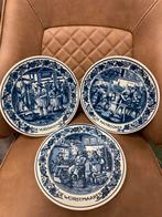 Delfts blauwe borden set - Vleeshouwer, Hamroker, Worstmaake, Antiek en Kunst, Ophalen of Verzenden