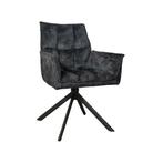 Tafel ovaal 200cm met 6 draaibare armstoelen velvet, Ophalen, Outletliving7@gmail.com, Bruin, Nieuw