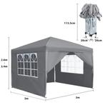 party tent uitschuifbaar 3X3 met zijwanden 'nieuw', Tuin en Terras, Partytent, Minder dan 4 meter, Nieuw, Minder dan 5 meter