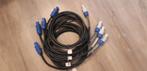 4x Neutrik Powercon koppelkabels 2,5m Titanex 3G1,5, Ophalen of Verzenden, Zo goed als nieuw, Apparatuur