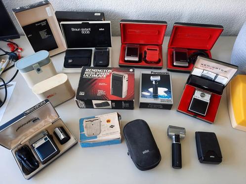13 vintage elektrische scheerapparaten jaren 60 + 70, Verzamelen, Overige Verzamelen, Gebruikt, Ophalen of Verzenden