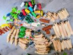 Grote houten Treinbaan Set 100+ en geluid, Ophalen of Verzenden, Zo goed als nieuw
