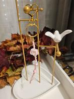 Roze Bloem Sleutelhanger / Tas Charm, Staal, Nieuw, Ophalen of Verzenden, Roze