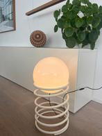 Vintage Retro Spiraal Tafellamp met Bol, Huis en Inrichting, Lampen | Tafellampen, Ophalen, Gebruikt, 50 tot 75 cm, Glas