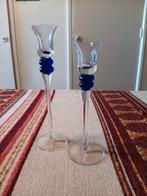 2 kaarsenstanders, Ophalen of Verzenden, Glas