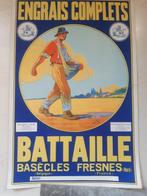 Bataille  Poster voor grondmeststoffen, Oud ! Landbouw, Ophalen of Verzenden, A1 t/m A3, Reclame, Rechthoekig Staand