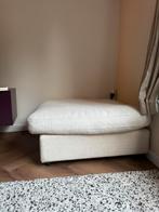 Beige Hocker/ beige poef, Huis en Inrichting, Ophalen, Gebruikt, Vierkant, 75 tot 100 cm