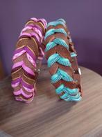 Handgemaakte gevlochten leren halsband met paracord, Dieren en Toebehoren, Ophalen of Verzenden, Nieuw