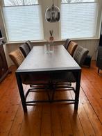 Eetkamertafel 190 cm met 6 stoelen, Huis en Inrichting, Ophalen, 50 tot 100 cm, Zo goed als nieuw, Vijf personen of meer