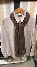 Witteveen linnen blouse & sjaal, Gedragen, Beige, Maat 42/44 (L), Ophalen of Verzenden
