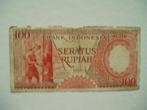 498. Indonesia, 100 rupiah 1958., Verzenden, Zuidoost-Azië, Los biljet