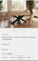 Zita home eettafel 220cm massief hout, Ophalen, 100 tot 150 cm, 200 cm of meer, Vijf personen of meer