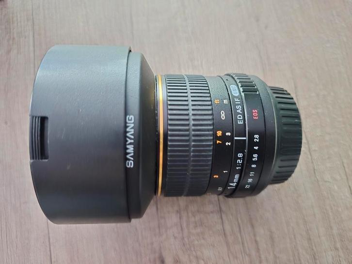 Samyang 14mm f/2.8 IF ED UMC Aspherical Groothoeklens, Audio, Tv en Foto, Fotografie | Lenzen en Objectieven, Zo goed als nieuw