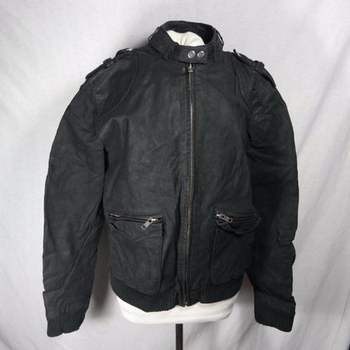 Stoere zwarte jas, varkens suede.Mt M. Merk Clockhouse, Kleding | Dames, Jassen | Winter, Zo goed als nieuw, Maat 38/40 (M), Zwart