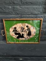 Fraai dienblad met ingelegd motief, Antiek en Kunst, Ophalen of Verzenden