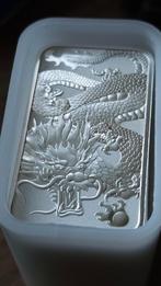 1 oz Rectangular Dragon Silver Bar, 2022, Verzenden, Zilver