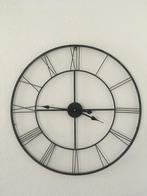 Stoer Metaal Zwart Grijs Roest Wandklok 78cm Nieuw XXL, Ophalen, Nieuw, Wandklok